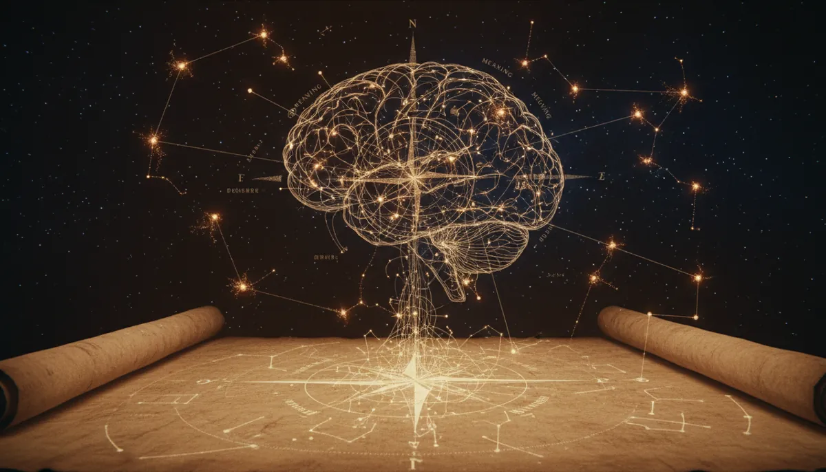 Neural pathways forming a map — the difference between surviving and becoming